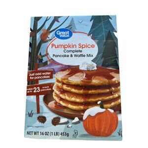 3-Great Value Pumpkin Spice Complete‎ Pancake Waffle Mix Spice Fall Exp 3/21/26